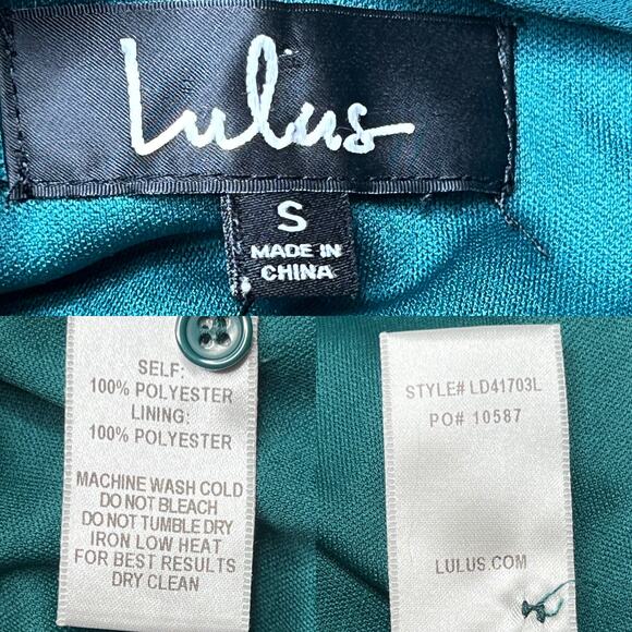 Lulus Exclusive! Tell Me Sleeveless Swing Mini Dress Forest Green size Small - Picture 10 of 11